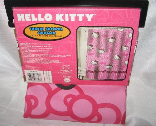 Hello Kitty Allover Fabric Shower Curtain