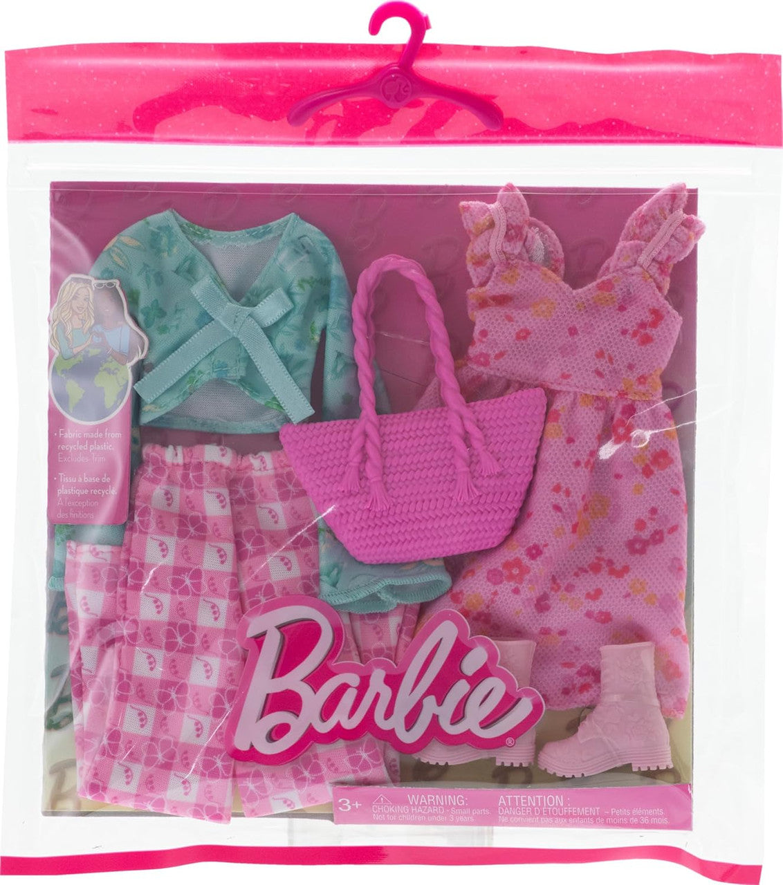 Barbie Fashions 2-Pack Clothing Set, Cottage Core-Themed Dress