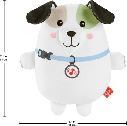 Fisher-Price Calming Vibes Puppy Soother Plush with Portable Sound Machine & Vibrations for Newborns 0+ Months