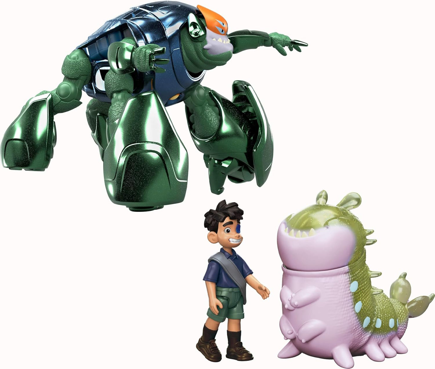 Mattel Disney and Pixar Elio Storyteller 3-Pack Action Figures, Elio, Ambassador Grigon & Glordon Posable Movie Toys, 4-Inch Scale