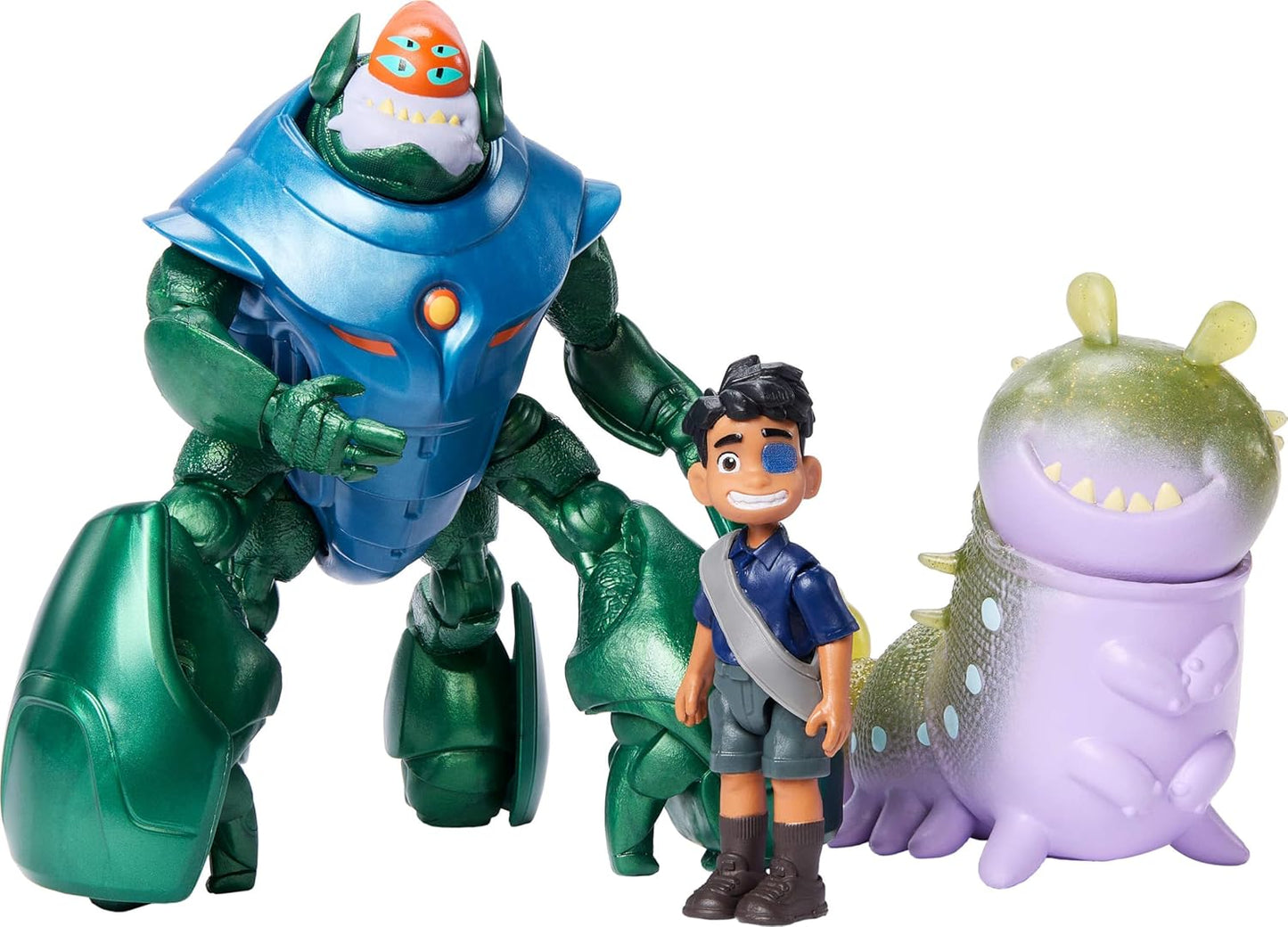 Mattel Disney and Pixar Elio Storyteller 3-Pack Action Figures, Elio, Ambassador Grigon & Glordon Posable Movie Toys, 4-Inch Scale