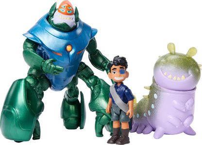 Mattel Disney and Pixar Elio Storyteller 3-Pack Action Figures, Elio, Ambassador Grigon & Glordon Posable Movie Toys, 4-Inch Scale