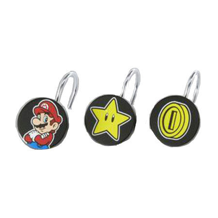 Super Mario Shower Curtain Ring Hooks