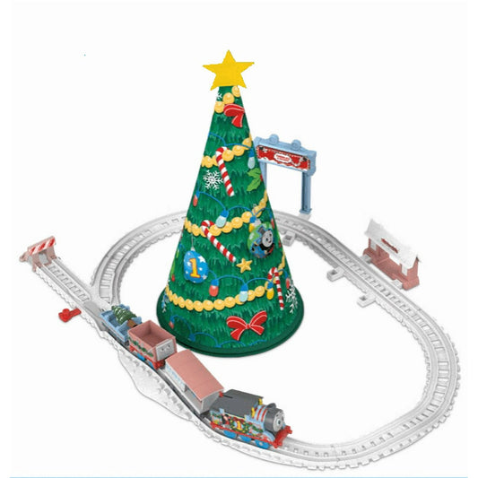 Fisher-Price® Thomas & Friends™ Thomas Christmas Train Set, Holiday-Themed Wooden Train Playset for Kids and Preschoolers