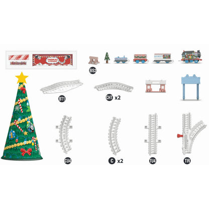 Fisher-Price® Thomas & Friends™ Thomas Christmas Train Set, Holiday-Themed Wooden Train Playset for Kids and Preschoolers