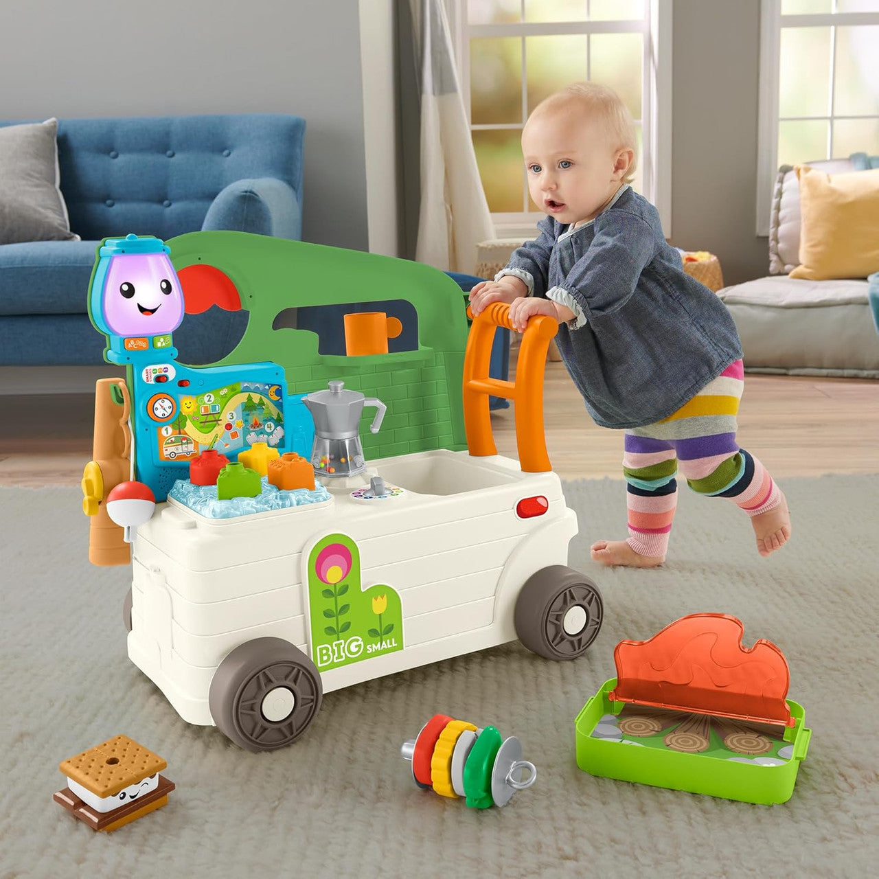 Fisher-Price Baby to Toddler Toy - On-the-Go Camper Walker & Activity Center