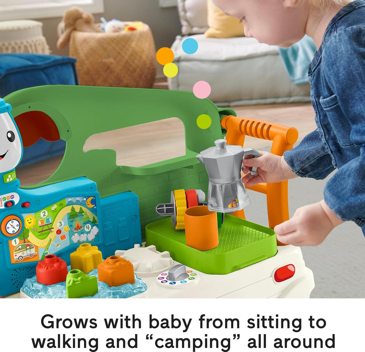 Fisher-Price Baby to Toddler Toy - On-the-Go Camper Walker & Activity Center