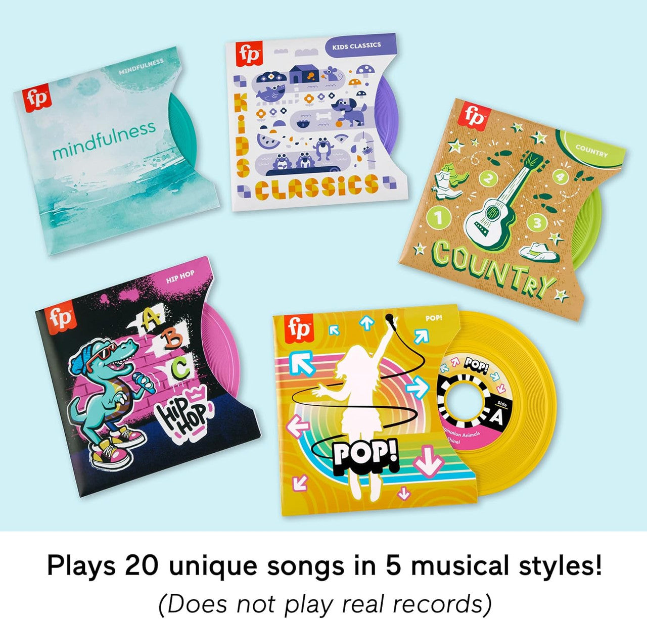 Fisher-Price Rockin’ Record Player Musical Toy for Preschool Pretend Play