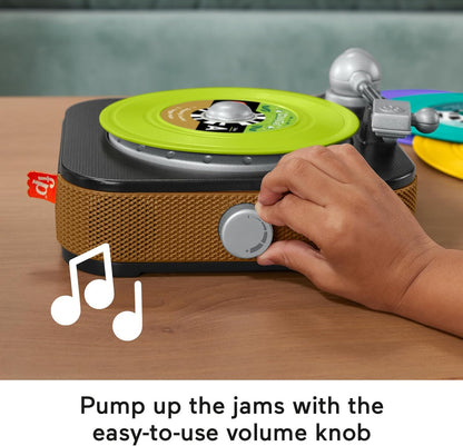 Fisher-Price Rockin’ Record Player Musical Toy for Preschool Pretend Play