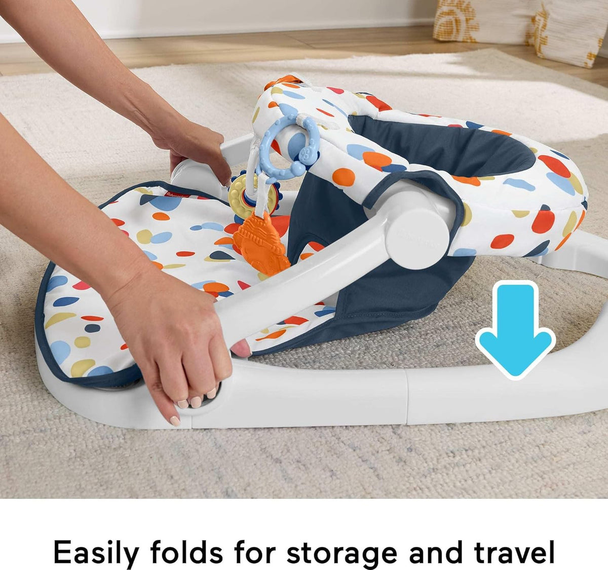 Fisher-Price Portable Baby Chair, Darling Dots Sit-Me-Up Floor Seat
