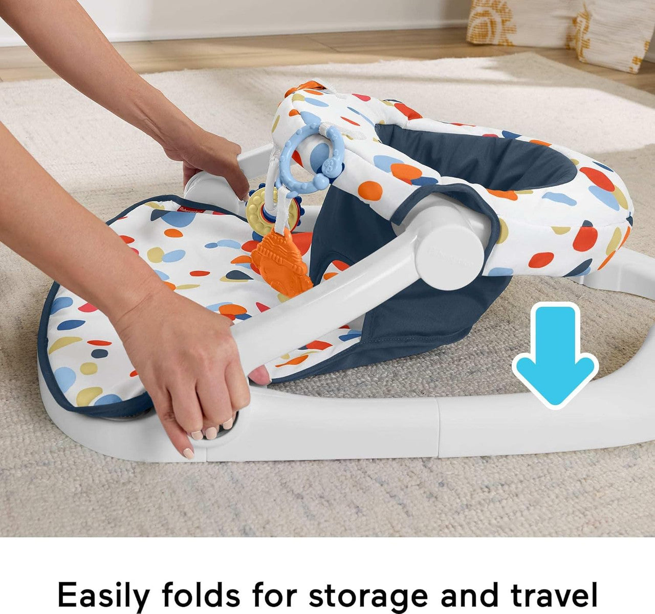 Fisher-Price Portable Baby Chair, Darling Dots Sit-Me-Up Floor Seat