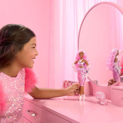 Barbie Deluxe Style Doll #1 in Barbiecore Outfit with Pink Hair