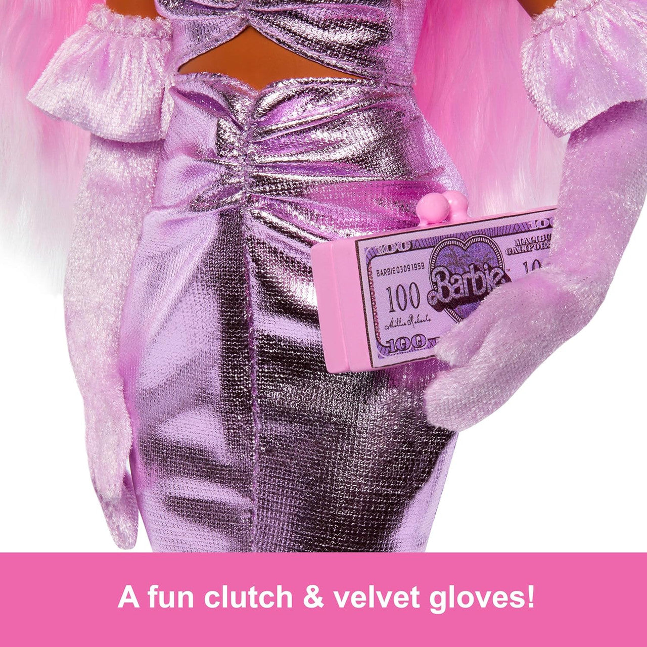 Barbie Deluxe Style Doll #1 in Barbiecore Outfit with Pink Hair