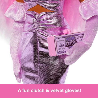 Barbie Deluxe Style Doll #1 in Barbiecore Outfit with Pink Hair