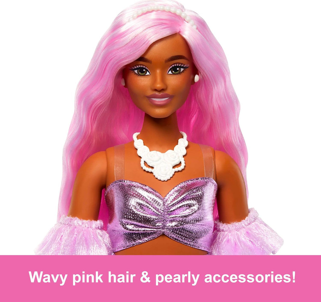 Barbie Deluxe Style Doll #1 in Barbiecore Outfit with Pink Hair