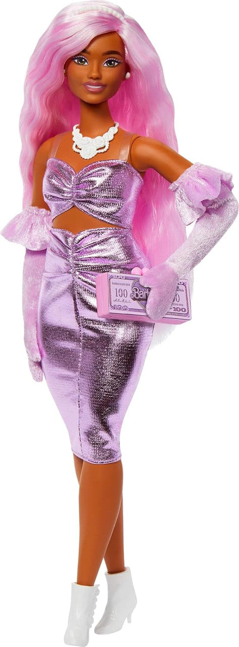 Barbie Deluxe Style Doll #1 in Barbiecore Outfit with Pink Hair