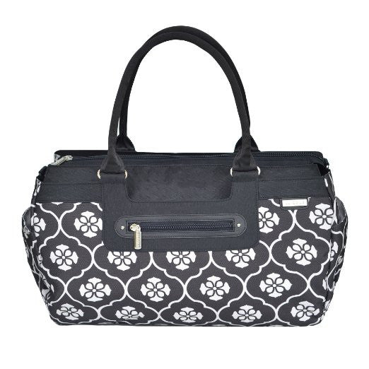 JJ Cole Parker Diaper Bag, Black Floret