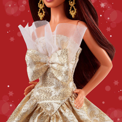 Barbie Signature 2025 Holiday Dark Brown Hair Fashion Doll