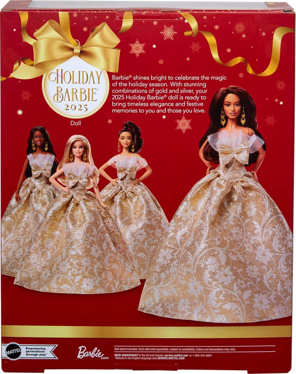Barbie Signature 2025 Holiday Dark Brown Hair Fashion Doll