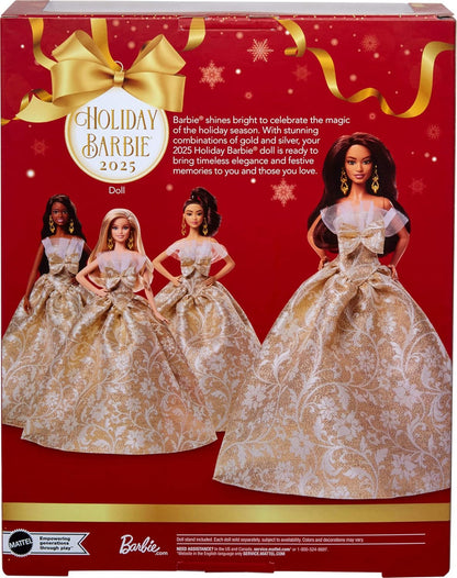 Barbie Signature 2025 Holiday Dark Brown Hair Fashion Doll