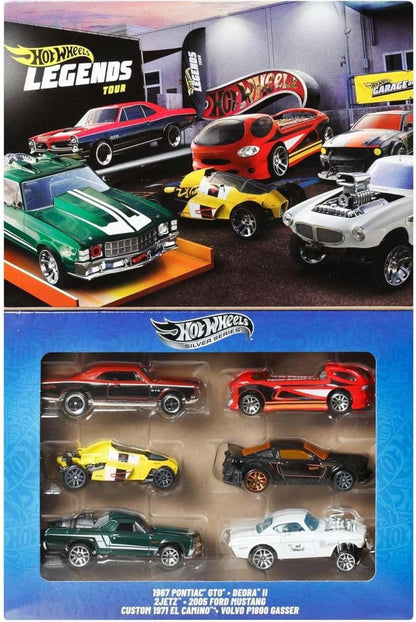 Hot Wheels 1:64 Scale Die-Cast Toy Cars and Trucks Set of 6 (Styles May Vary)