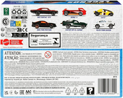 Hot Wheels 1:64 Scale Die-Cast Toy Cars and Trucks Set of 6 (Styles May Vary)