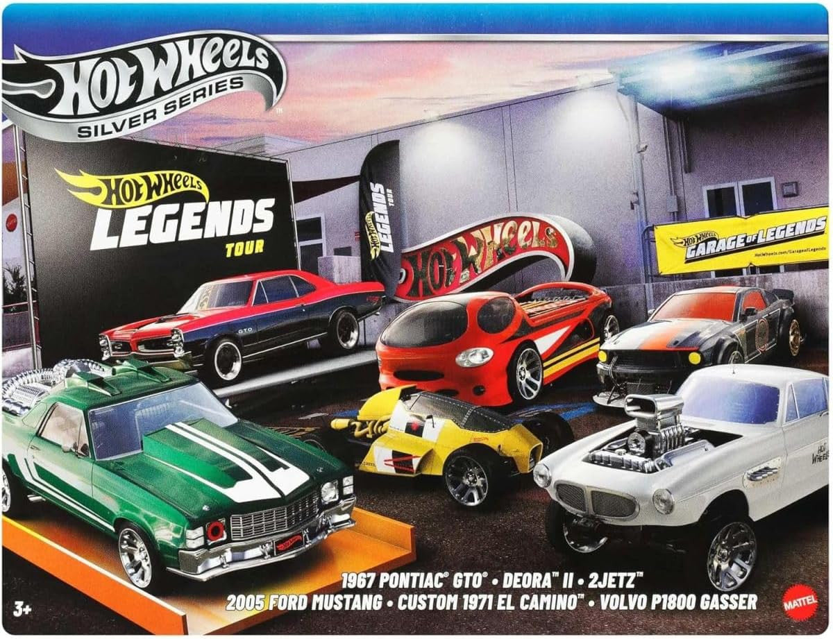 Hot Wheels 1:64 Scale Die-Cast Toy Cars and Trucks Set of 6 (Styles May Vary)