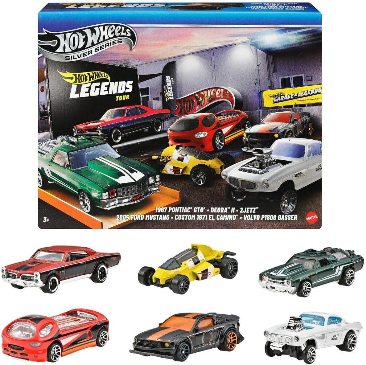 Hot Wheels 1:64 Scale Die-Cast Toy Cars and Trucks Set of 6 (Styles May Vary)