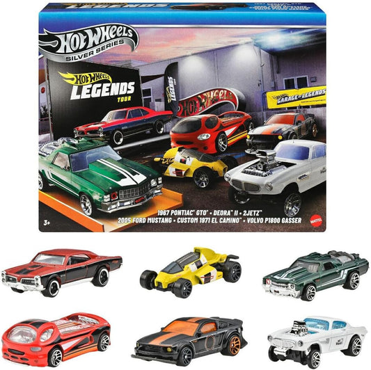 Hot Wheels 1:64 Scale Die-Cast Toy Cars and Trucks Set of 6 (Styles May Vary)