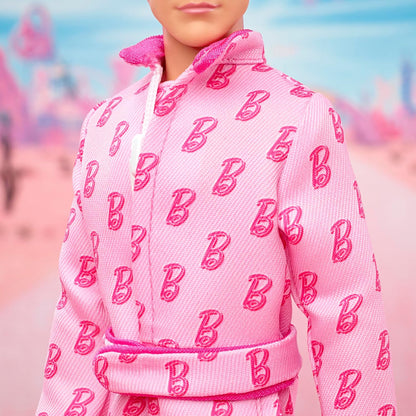 Barbie The Movie Ken Collectible Doll, Ryan Gosling as Ken in Pink Jumpsuit with “B” Detail, White Sneakers & Multicolor Roller Skates