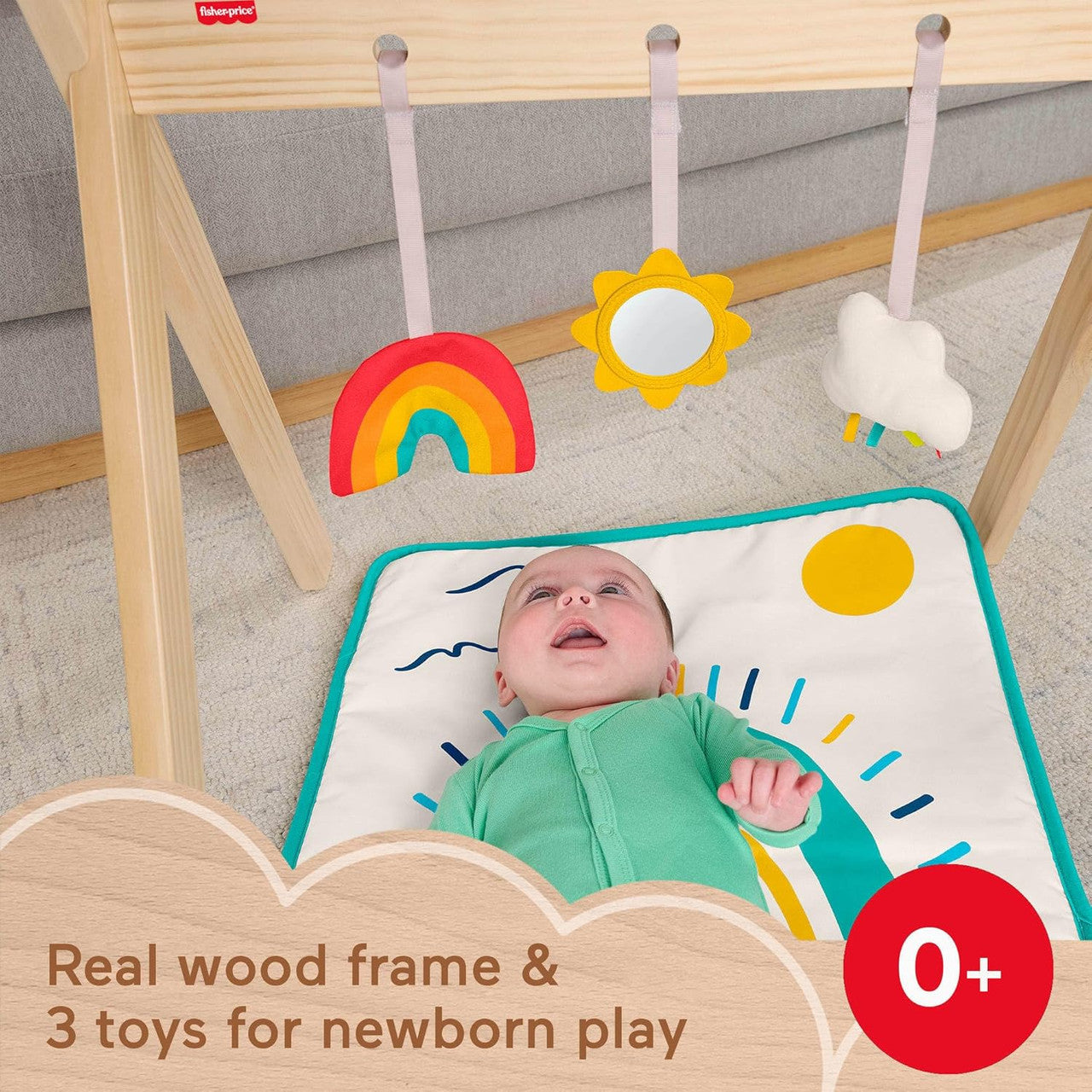Fisher-Price Wooden Baby Playmat Activity Gym