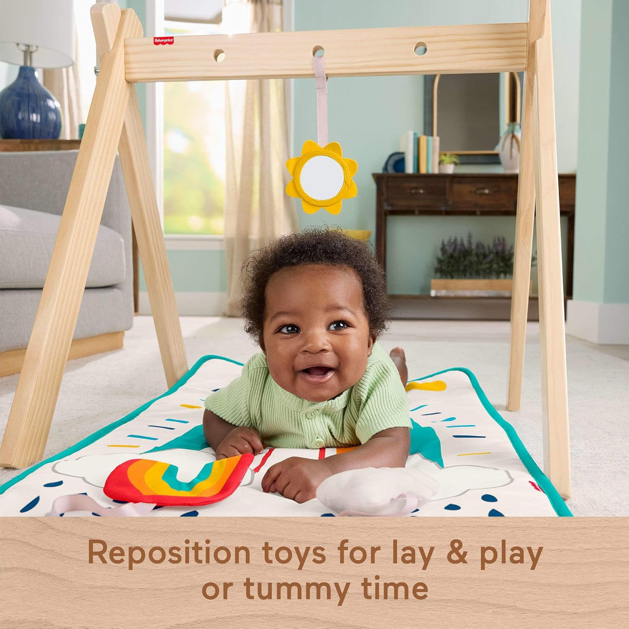 Fisher-Price Wooden Baby Playmat Activity Gym
