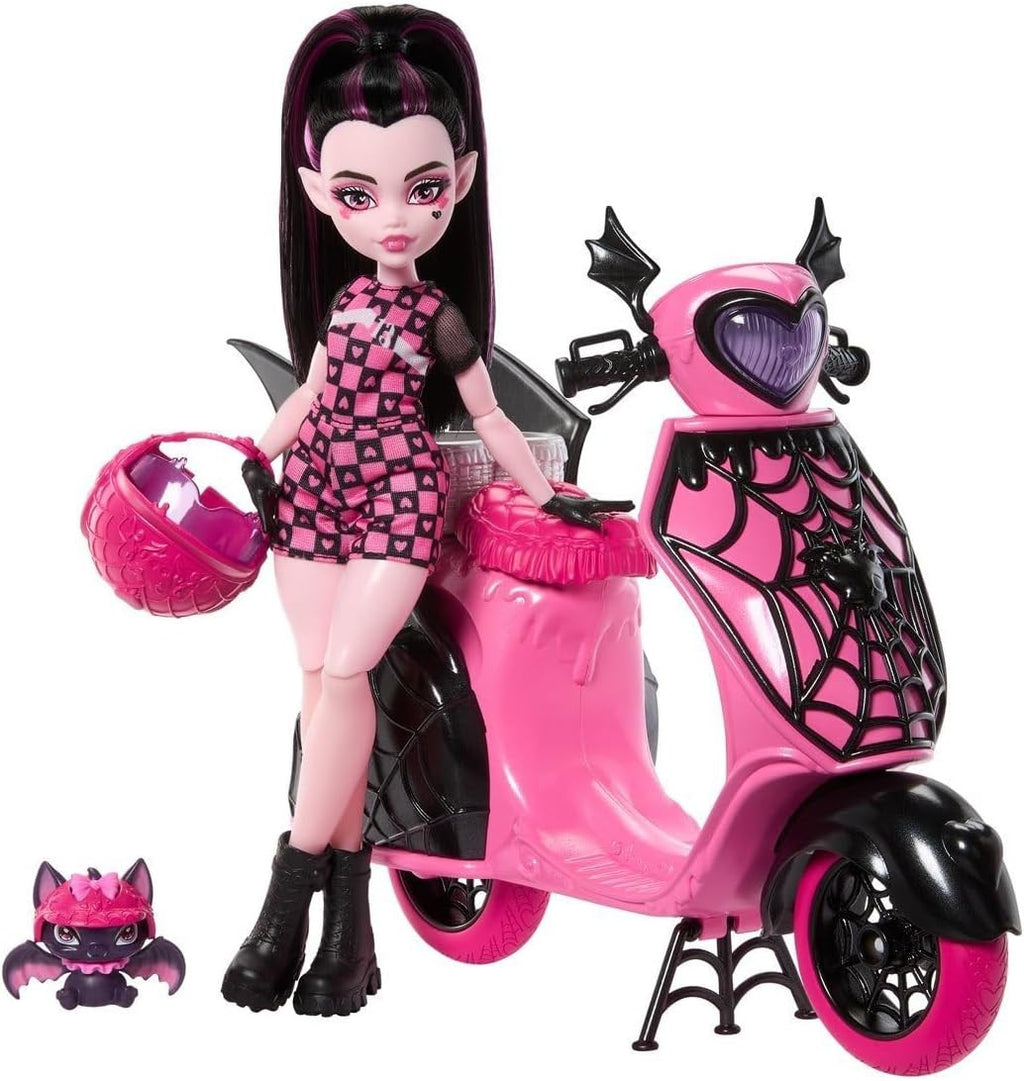 Monster High Draculaura Doll with Pink Scooter
