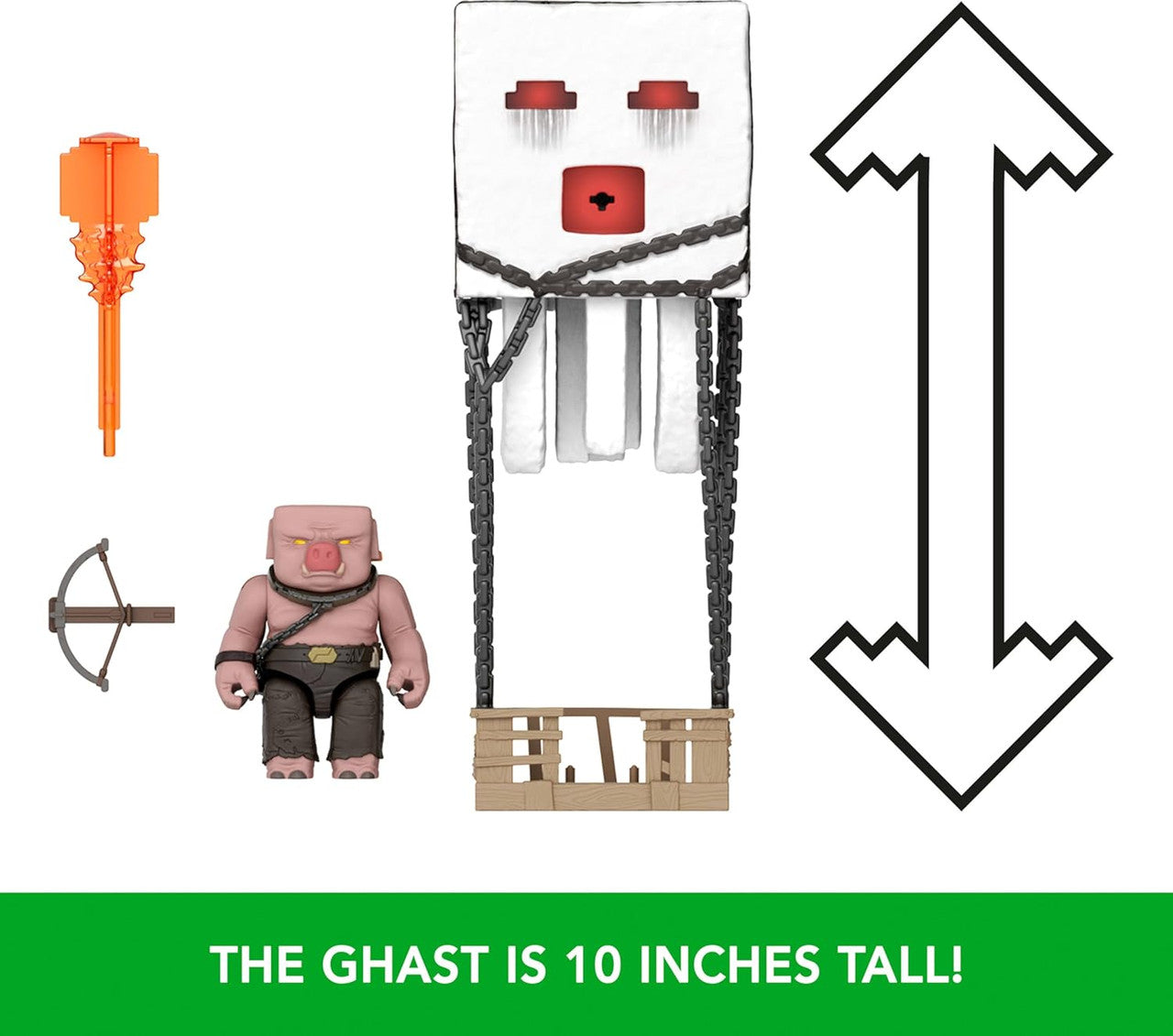 Minecraft Action Figure Set, Blast Attack Ghast with Lights