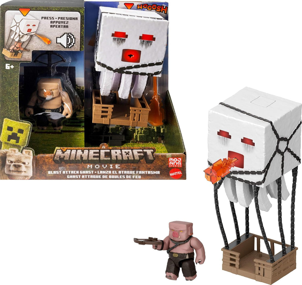 Minecraft Action Figure Set, Blast Attack Ghast with Lights
