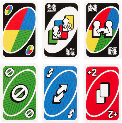 Mattel Games UNO Teams Card Game for Family & Game Nights, Travel, Camping & Parties, 7+ Players, Up to 4 Teams, Colorblind-Friendly Cards
