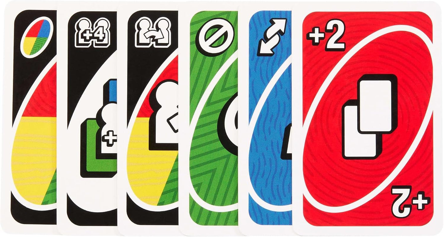 Mattel Games UNO Teams Card Game for Family & Game Nights, Travel, Camping & Parties, 7+ Players, Up to 4 Teams, Colorblind-Friendly Cards