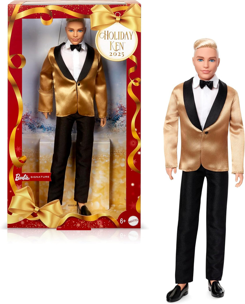 Barbie Signature 2025 Holiday Blonde Ken Collectible Fashion Doll