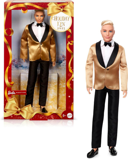 Barbie Signature 2025 Holiday Blonde Ken Collectible Fashion Doll