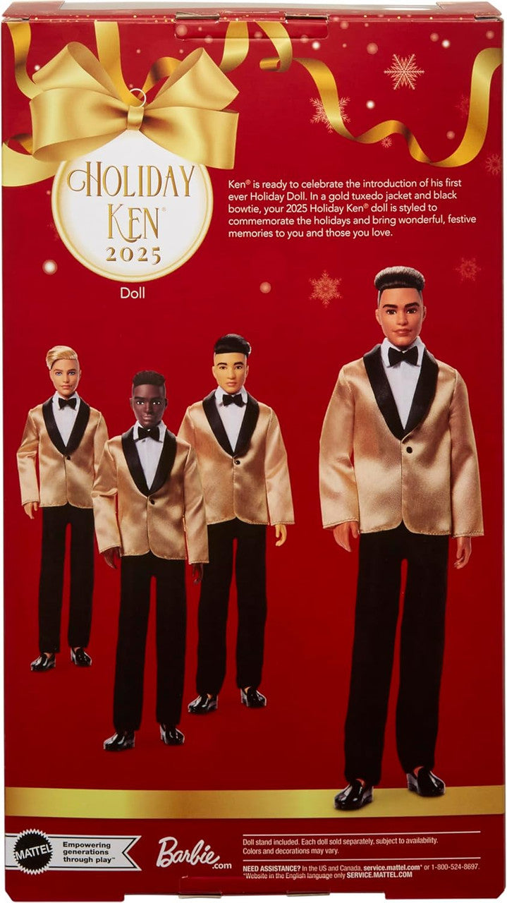Barbie Signature 2025 Holiday Light Brown Hair Ken Collectible Fashion Doll