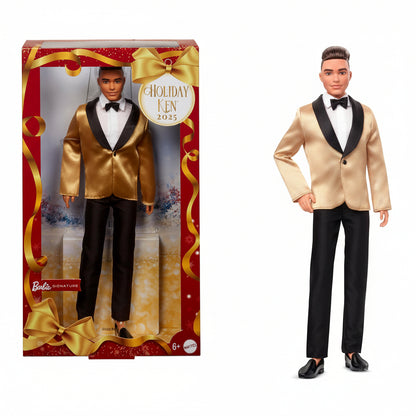 Barbie Signature 2025 Holiday Light Brown Hair Ken Collectible Fashion Doll