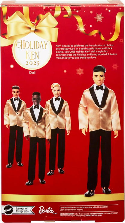 Barbie Signature 2025 Holiday Ken Collectible Fashion Doll with Black Hair