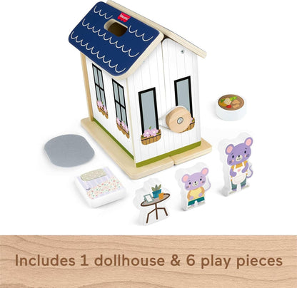 Fisher-Price Wood Pretend Play Toy Dollhouse