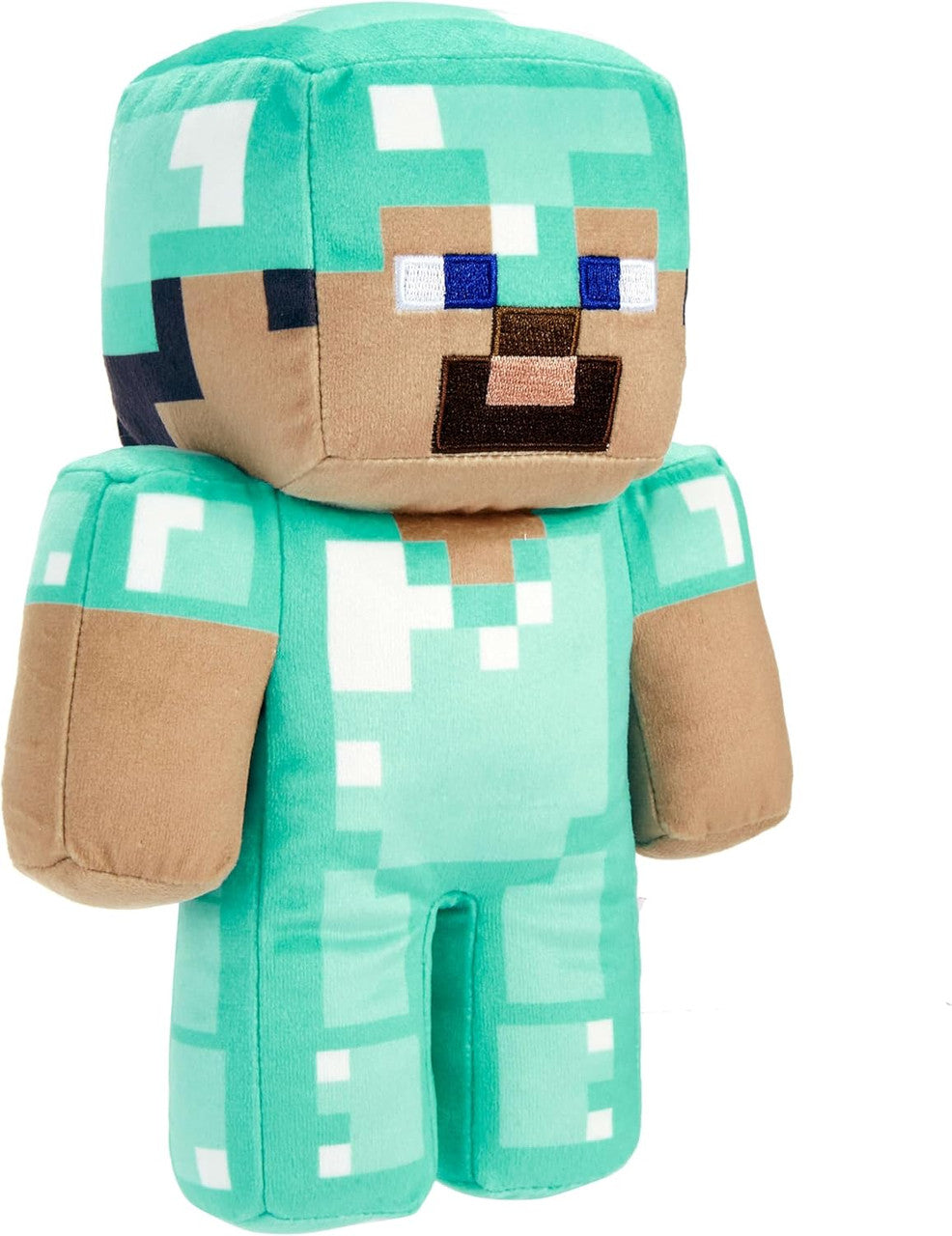 Minecraft Diamond Steve Soft Plush Collectible Pixelated Design