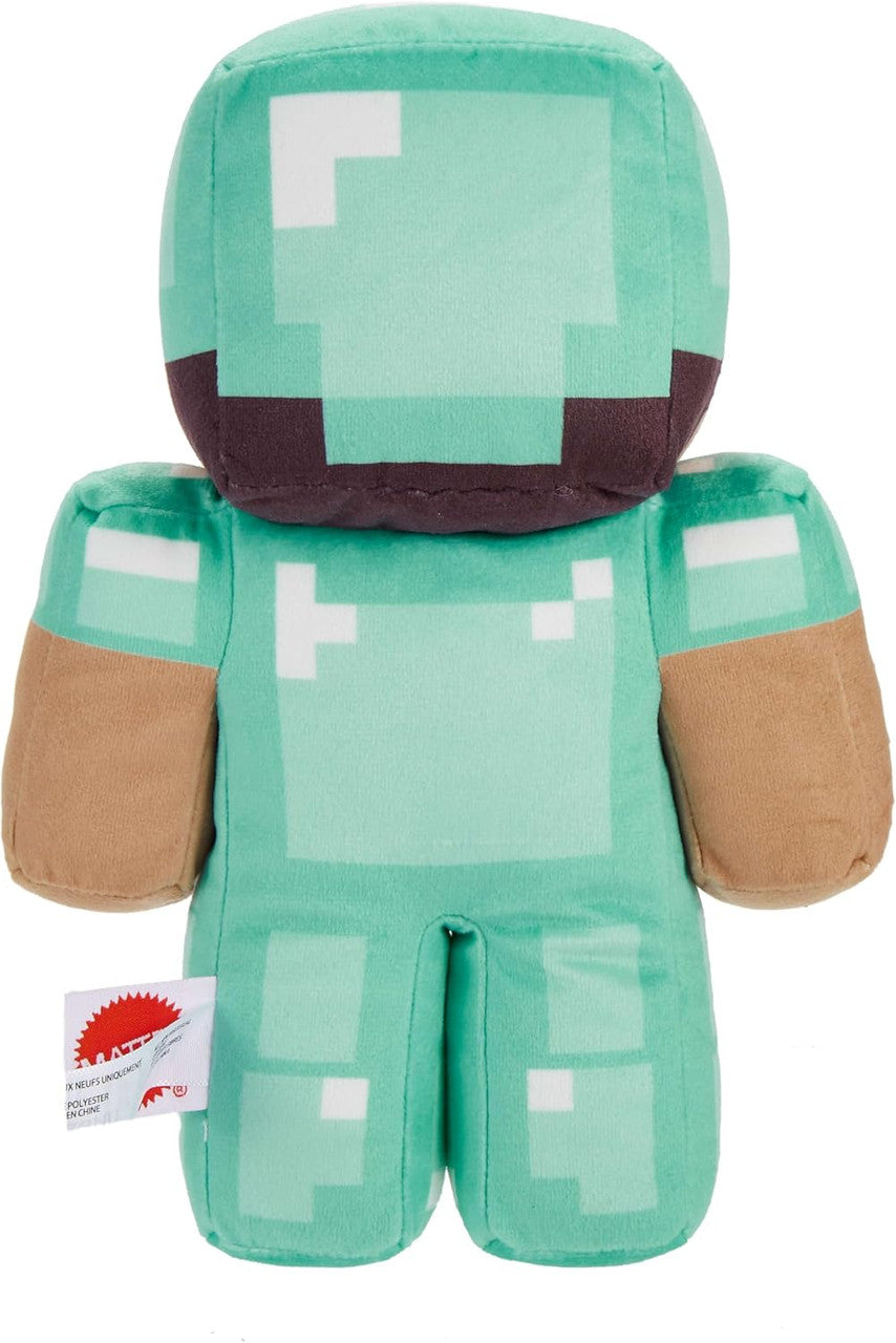 Minecraft Diamond Steve Soft Plush Collectible Pixelated Design