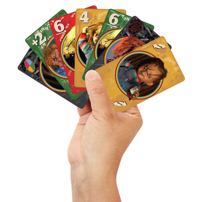 UNO Fandom Chucky Card Game, Collectible Horror Edition UNO Deck for Family Game Night and Fans