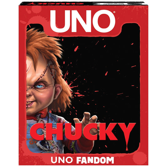 UNO Fandom Chucky Card Game, Collectible Horror Edition UNO Deck for Family Game Night and Fans
