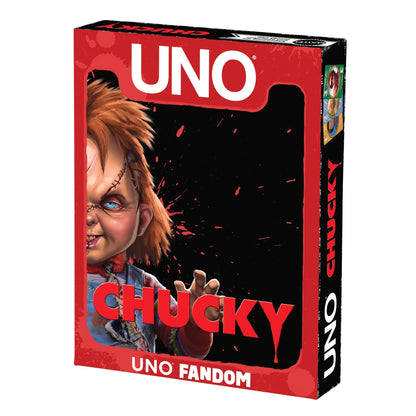 UNO Fandom Chucky Card Game, Collectible Horror Edition UNO Deck for Family Game Night and Fans