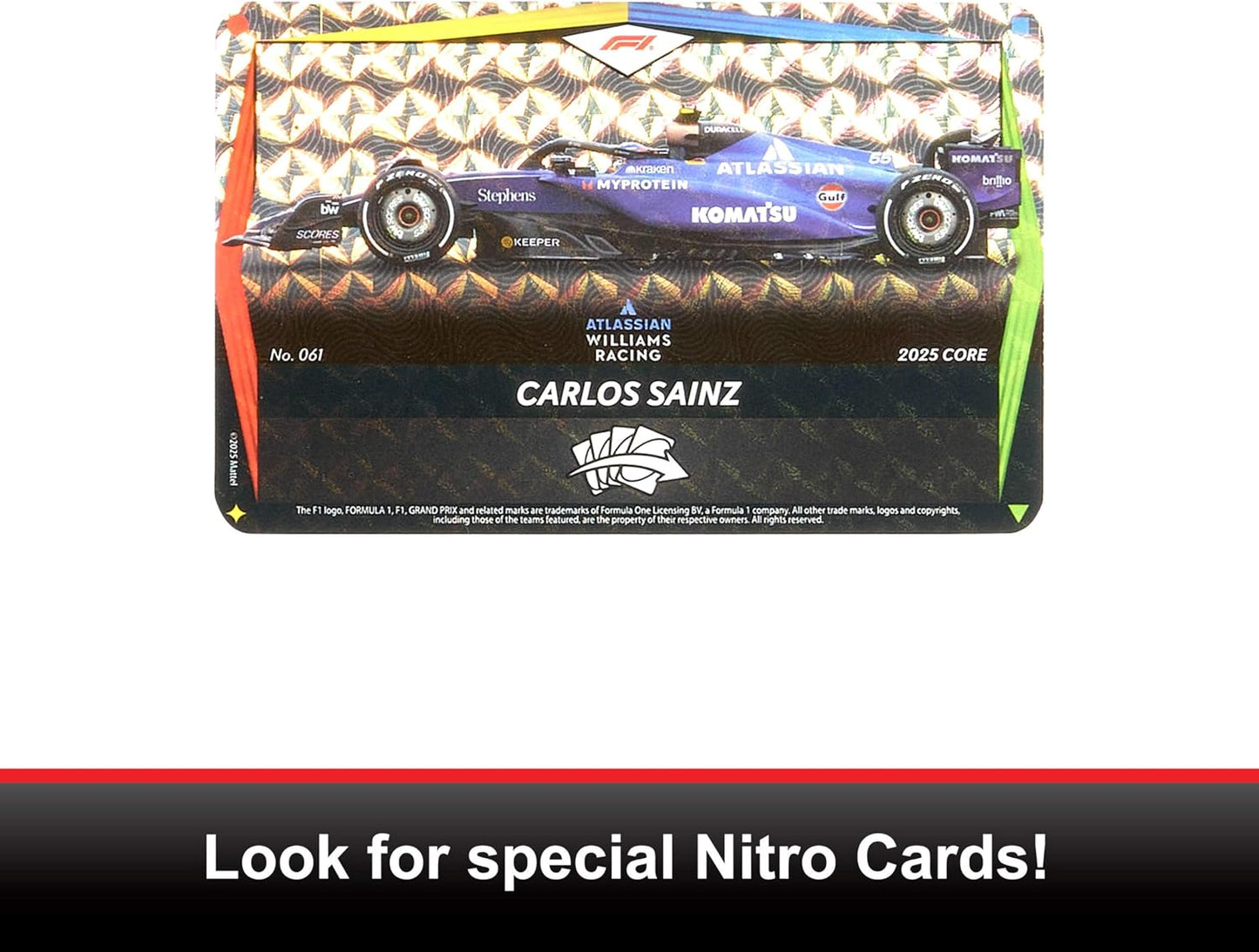 Mattel Games UNO Elite Formula 1 Booster Set 2-Pack with 60 Elite Action Cards, 2025 Core Edition