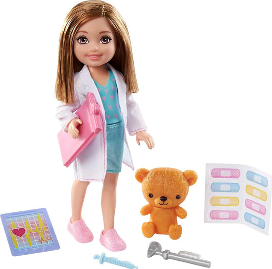 Barbie Playset with Brunette Chelsea Can Be Doctor Doll